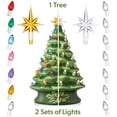 thumbnail image 2 of Árbol de Navidad de Cerámica Casafield Verde con Luces y Adorno 38 cm, 2 of 7