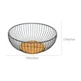 thumbnail image 2 of Mouliraty Rattan Iron Fruit Tray Vegetable Drainage Basket Living Room Snacks Candy Storage Bedroom Bathroom Cosmetic Basket, 2 of 7
