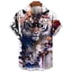 thumbnail image 4 of Nuevas camisas de animales para hombres, ropa con estampado de tigre en 3D, camisas de manga corta para hombres, ropa informal de moda, blusas unisex de moda Harajuku, 4 of 5