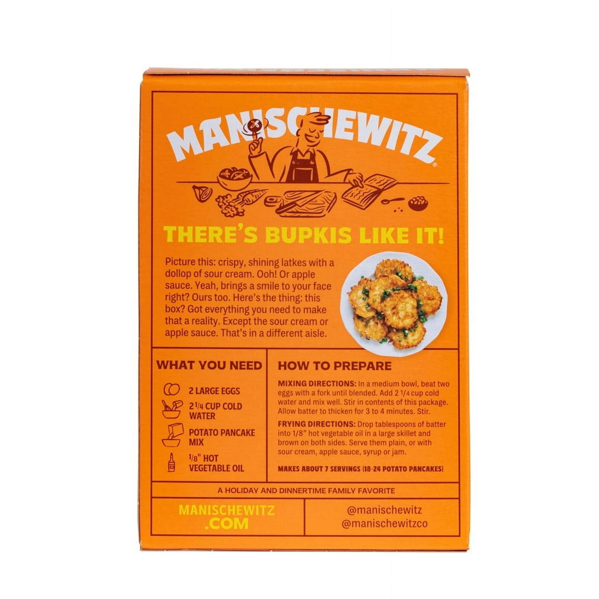 Pack of 6, Manischewitz Potato Pancake Mix, 6 oz