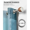 thumbnail image 6 of nqOlkjepod Outdoor Curtains for Patio Waterproof, Turquoise Grey Outdoor Privacy Panels Grommet, Modern Oil Painting Abstract Art Blackout Outside Curtains for Porch/Cabana/Pergola 54"x108", 1 Panel, 6 of 8