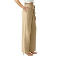 thumbnail image 3 of Anygrew Women Casual Wide Leg Pants High Waisted Business Work Casual Pants Loose Flowy Beach Palazzo Pants, 3 of 7