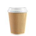 thumbnail image 1 of 50 Sets - 12 oz] Insulated Ripple Paper Hot coffee cups With LidsA, 1 of 5