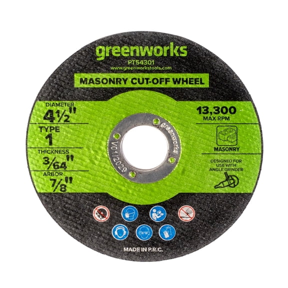 Greenworks Mason Cut Wheel PT54301A1