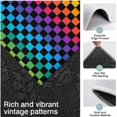 thumbnail image 3 of Rainbow Checkered Pattern Kitchen Rugs Sets Of 3,Kitchen Runner Rugs Non Skid Washable,Decorative Kitchen Floor Mats for Kitchen,Sink,Laundry,17"x30"+ 17"x47" + 17"x59", 3 of 6