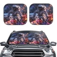 thumbnail image 2 of Vsdgher Astronaut In Cosmic Garden Print Car Windshield Sun Shade, Reflective Sunshade Window Sunshade Sun Visor Protector Fit for Cars,Trucks,SUVs-Large, 2 of 6