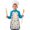 Dog Paw Print, variant on Dog Paw Print Rainbow Chevron Pattern Teens Aprons, Adjustable Neck Strap, Toddler & Teens Aprons for Cooking & Baking, 19x23.6 Inches