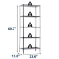 thumbnail image 5 of Furniture of America Nigel Metal 5-Tier Wire Shelving Rack in Black, 5 of 15