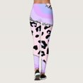 thumbnail image 3 of Gibobby Flare Leggings Leggings deportivos estampados para mujer Pantalones yoga（Rosa， M), 3 of 5