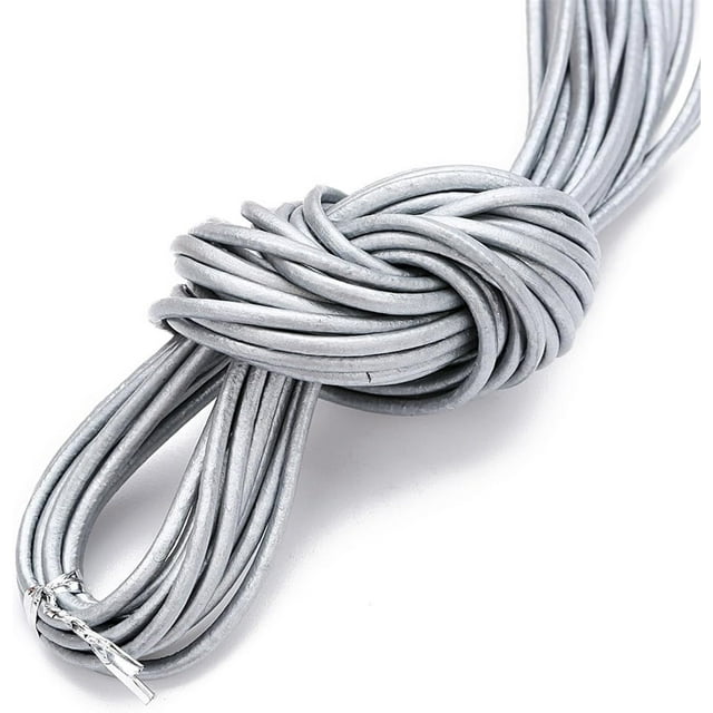 Yazoeia 10 Yards Round Leather String Cord, 1.5mm Wide Leather DIY Jewelry Ropes, Faux Leather Cord Rope Strips for Jewelry Making, Necklace, Bracelets, Jewelry, Braiding CJC912-164315