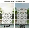 thumbnail image 2 of Metal Privacy Screen for Outdoor Freestanding Privacy Screens, 72" H x 44" W White Fence Panels with Stand, Patio Metal Screens for Outside Outdoor Divider Deck Balcony Garden and Indoor, 2 of 6