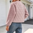 thumbnail image 6 of TRUNZI Women's Fleece Quilted Bomber Jackets Long Sleeve Zip Up Jackets for Fall Winter with Pockets, 6 of 9