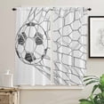 thumbnail image 4 of Soccer Football Net Sketch Curtain For Living Room Kids Bedroom Kitchen Window Curtains Home Interior Drapes, 4 of 7