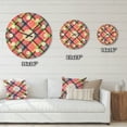 thumbnail image 4 of Designart 'Tartan Texture Geometrical Retro I ' Mid-Century Modern Wood Wall Clock, 4 of 5