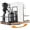 Black, variant on Metal Tabletop Rotating Napkin Holder with Salt Pepper Shakers & Spicy Bottle Storage for Dining Table Decor Not Including Shakers - Black