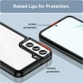 thumbnail image 4 of Case for Samsung Galaxy S23 Phone Case Slim Dropproof [Defend from Drop/Scratch/Slip/Fingerprint] Clear Acrylic Hard Back Soft TPU Bumper Hybrid Phone Cover for Samsung Galaxy S23-Black, 4 of 16