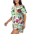 thumbnail image 2 of Picia Paisley Pajamas Sets for Women Soft Short-Sleeved Pjs with Lounge Shorts Two Piece Sleepwear-, 2 of 9
