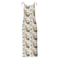 thumbnail image 4 of JURANMO Womens Easter Cute Bunny Eggs Print Outfit 2025 Spring Holiday Clothes Casual Cotton Linen Jumpsuits Loose Fit Wide Leg Rompers Overalls Multicolor XXXXL Today's Lightning Sales, 4 of 6