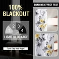 thumbnail image 6 of H.VERSAILTEX 100% Blackout Curtains Cattleya Floral Printed Drapes Leah Floral Thermal Bedroom Curtains for Living room with Black Liner 2 Panels,52" x 63",Grey/Yellow, 6 of 6