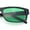 Black Frame - Green Lens, variant on Mens Snug Fit Color Lens Slim Rectangular Plastic Sunglasses / Black - Yellow