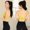 Yellow, variant on hcuribad Sports Bras for Women,2024 New Arrival Women's Comfortable Breathable Thin Seamless Non-wired Gathering Sports Bra,Wireless Bras,Bras for Women,Plus Size Bras,() Black L