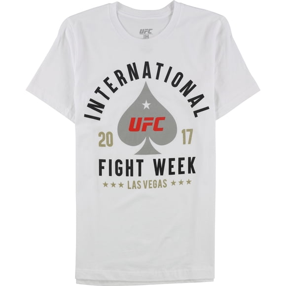 Camiseta gráfica de UFC para hombre International Fight Week 2017, blanca, mediana