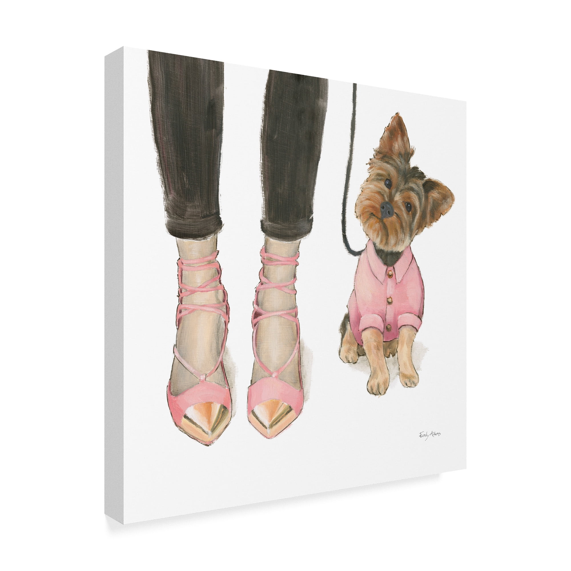 Trademark Fine Art 'Furry Fashion Friends III' Canvas Art by Emily Adams
