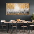 thumbnail image 5 of IDEA4WALL Extra Large Framed Canvas Print Wall Art Autumn Birch Forest Golden Foliage Artwork Nature Wilderness Antique Retro Fine Art Decorative Multicolor for Home Decoration - 60"x30", 5 of 5