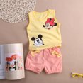 thumbnail image 4 of Fortune Baby Girl Summer Sleeveless Cartoon Print Vest + Shorts, 4 of 9