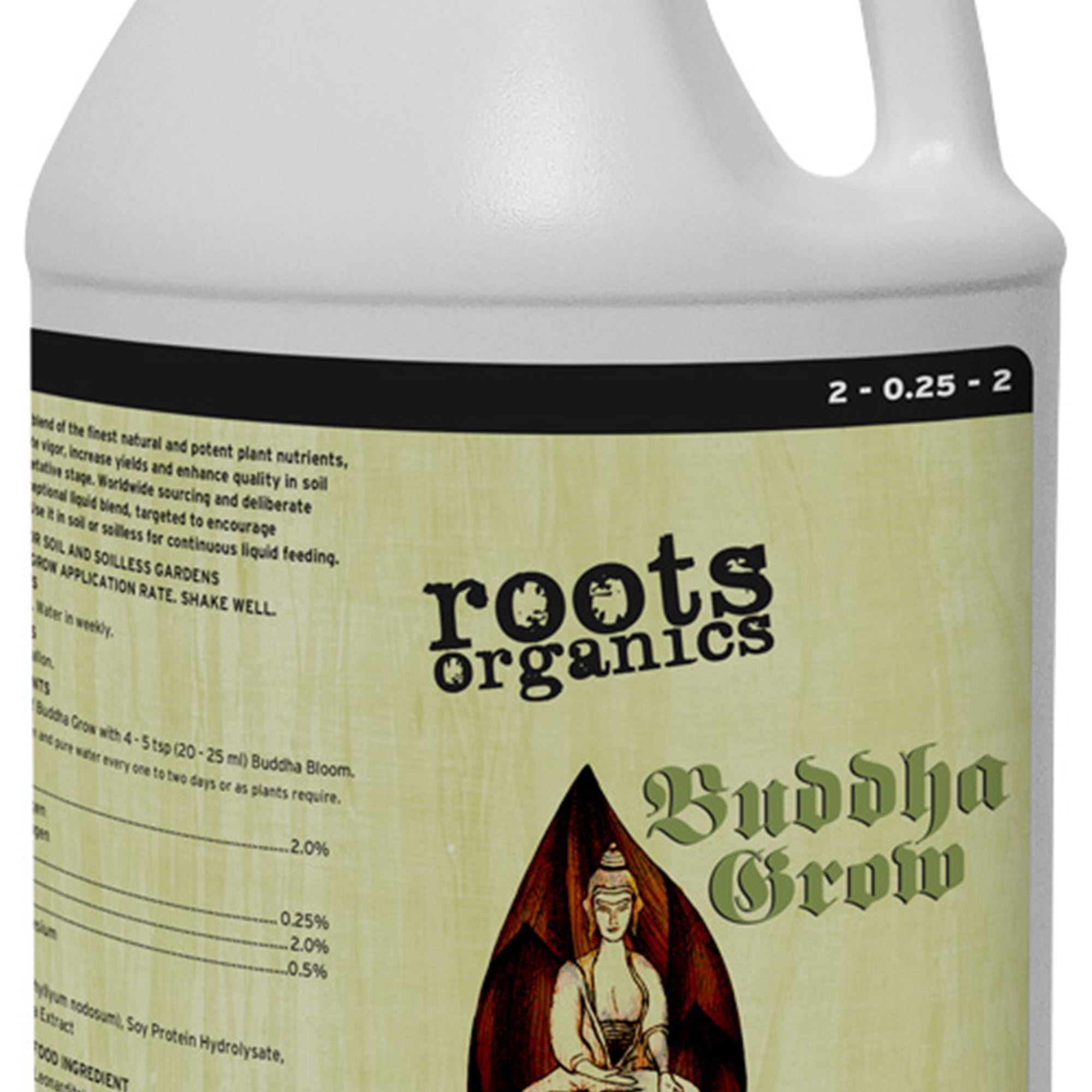 Roots Organics ROBGG Buddha Grow Nutrient Fertilizer for Potting Soil, 1 Gallon