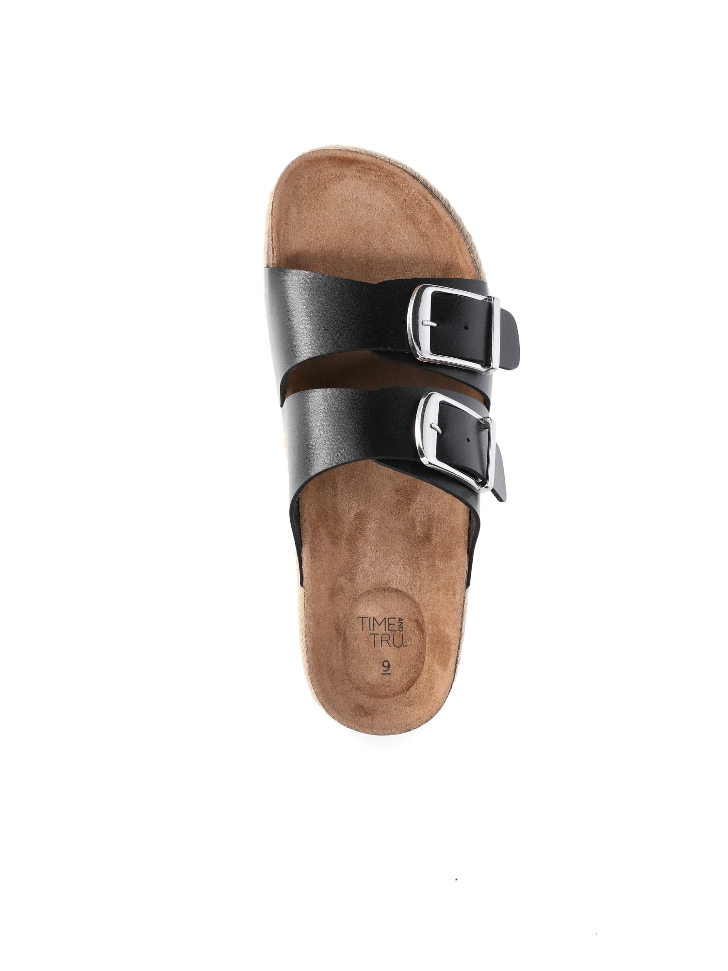 Time and Tru Women's Platform Footbed Slide Sandal