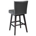 thumbnail image 3 of Sunpan Tabouret Pivotant en Cuir Moderne de 29.5" Vintage en Gris, 3 of 3