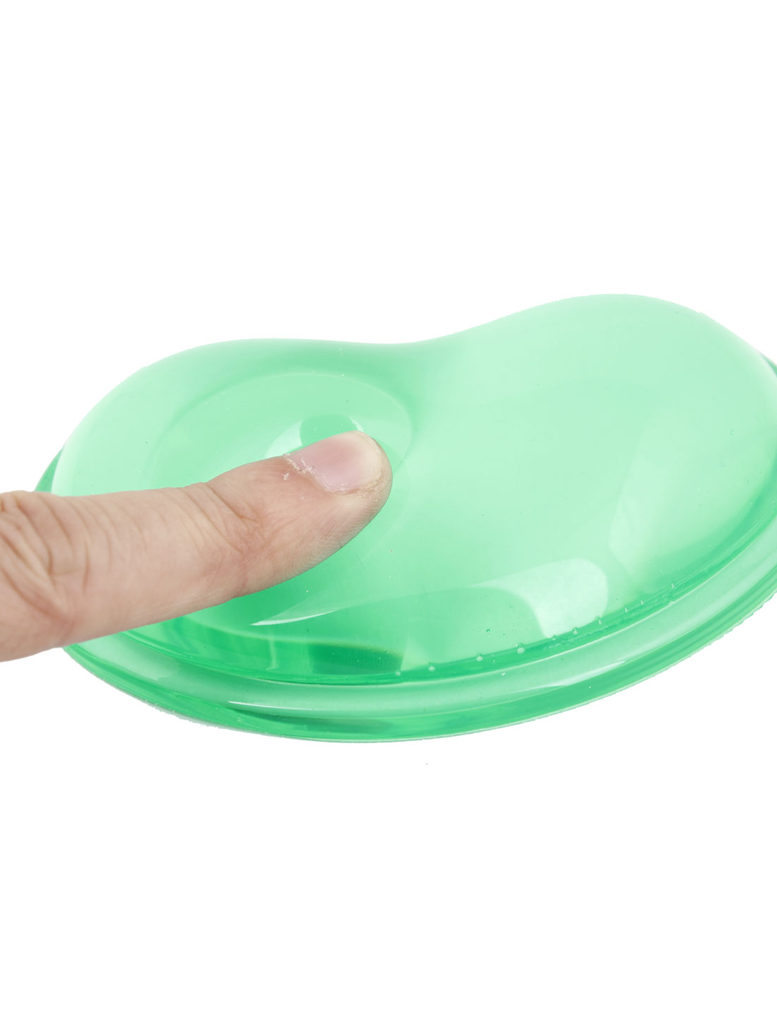 Unique Bargains Clear Green Soft Heart Shape Polymers Wrist Rest Computer Laptop Mouse Pad