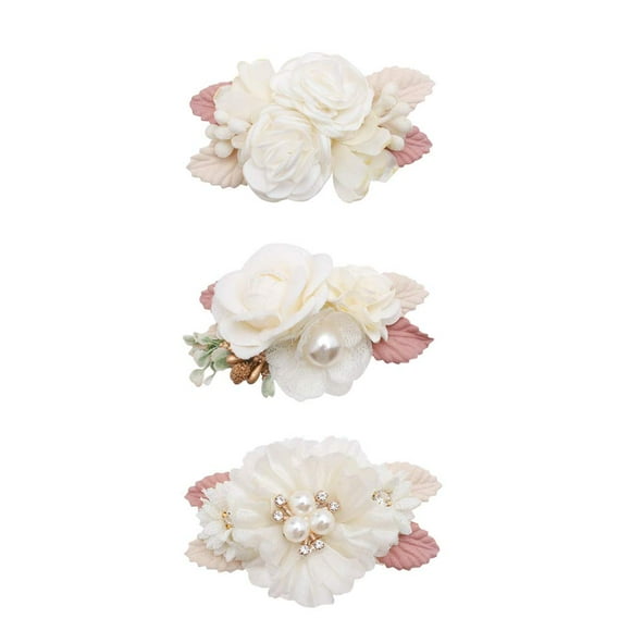 Pinzas para el pelo con forma de flor BFNAAGirl para bebés y niñas, 3 unidades