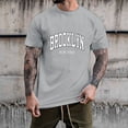 thumbnail image 2 of NOLDARES Men's Crewneck T Shirt Letter Graphic Short Sleeve Casual Drop Shoulder Oversized Tee(Light Gray,XXL), 2 of 4