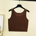 thumbnail image 2 of Lmnyox Womens Crop Tank Tops Sleeveless Scoop Neck Casual Basic Undershirts Solid Color Comfy Summer Shirts, 2 of 4