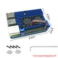 thumbnail image 1 of Ventiladores Dobles Cnc Caja De Aleación De Aluminio Carcasa De Metal De 4 Colores Con Disipadores De Calor Para Raspberry Pi 4B 4 Modelo B Speravity EL012619-00, 1 of 2