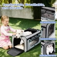 thumbnail image 6 of Pet Carrier with Wheels for Cats and Dogs, Pet Bag with Detachable Wheels & Washable Plush Pad, Escape-Proof Zipper & Shoulder Strap, Portable Carrier for Outdoor and Car Travel(Max. 40 lbs), 6 of 8