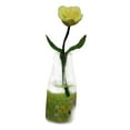 thumbnail image 3 of Mini modelo de flor Hugo Casa de muñecas jarrón cristal rosa amarilla, 3 of 9