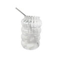 thumbnail image 1 of GROWTH TANK Glass Sippy Cup with Straw Cute Iced Coffee Cup Reusable Glassware Water 865mL, 1 of 9