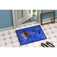 thumbnail image 2 of Carolines Treasures 8725MAT Brunette Mermaid on Blue Door Mat Indoor Rug or Outdoor Welcome Mat 18x27 Doormat  18H X 27W, 2 of 2