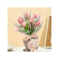 thumbnail image 4 of 13Inch Artificial Tulips And Lavender Bouquet With Baby Breath For Wedding Home Decoration Silk Flower Arrangements, 4 of 11