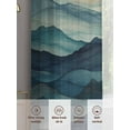 thumbnail image 6 of Abstract Mountain Sheer Curtains for Living Room Bedroom, Light-filtering Sheer Curtain, Navy Texture Vintage Impressionist Rod Pocket Voile Window Treatment Drapes, 52’’Wx63’’L, 2 Panels Set, 6 of 7
