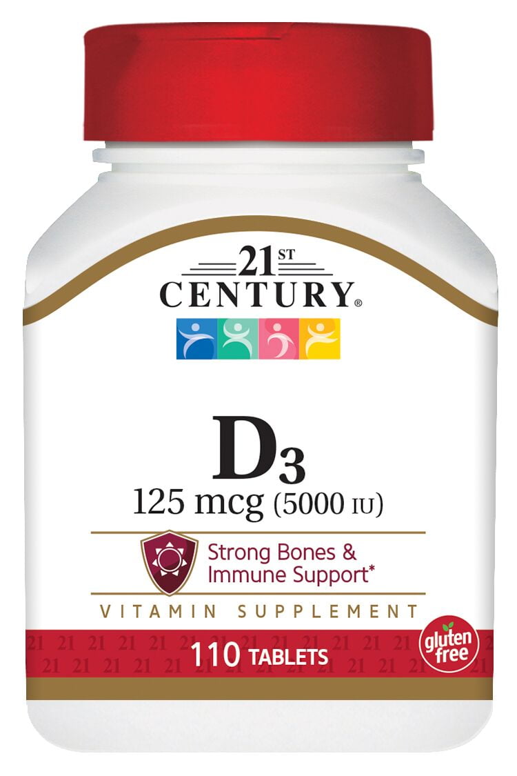21st Century Maximum Strength D3-5000 IU Tablets, 110 Count
