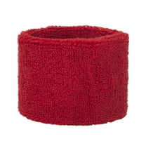 GOGO Kids Wristbands, 3" x 2-1/8" Elastic Athletic Cotton Sweatbands for Sports - Red