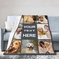 thumbnail image 3 of Custom Blanket Personalized Bed Throw Blanket with Photos Text, Customized Blankets with Photos Collage Customized Blankets for Family Birthday Wedding Gift, Gary, 60" x 50" Blankets, 3 of 5