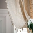 thumbnail image 4 of Semi Sheer Boho Curtains, Rustic Tassels Farmhouse Design for Easy Installation and Privacy Protection, Breathable Material (1 Piece), 4 of 6