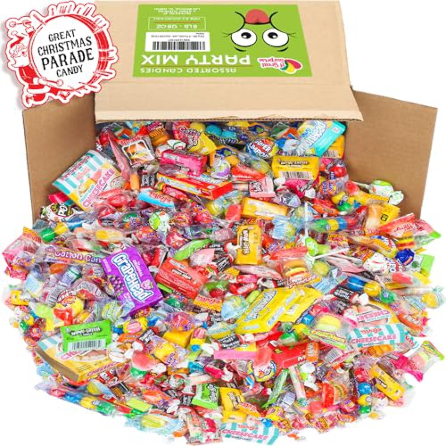 BULK Party Mix - 8 Pounds - Holiday Candy Bulk - Variety Candies - Parade Candy - Piñata Candies - Individually Wrapped for Stocking Stuffer - Assorted Candy