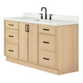 thumbnail image 6 of Ariel Kelly 66 Inch Single Rectangular Sink Bathroom Vanity With Carrara White Quartz Countertop 1.5 Inch Edge In Oak, 6 of 12