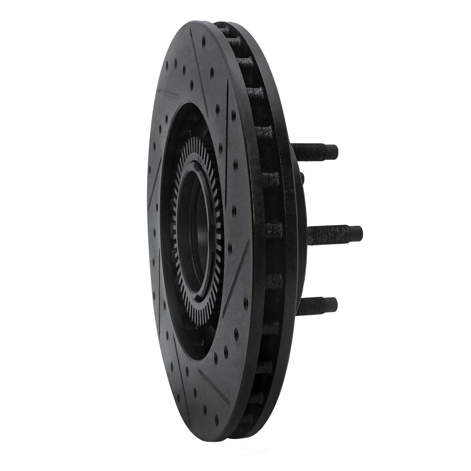 Dynamic Friction Company 633-54140L DFC Brake Rotor - Drilled And Slotted - Black
